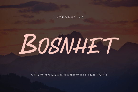 Bosnhet: A Script Font That Feels Like a Thoughtful Pause
