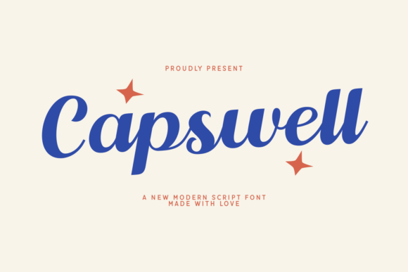 Capswell: A Confident Script Font for Modern Web Headlines