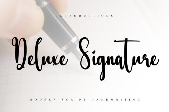 Deluxe Signature: A Modern Handwritten Font for Digital Branding