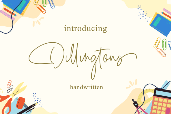 Dillingtons: A Refined Monoline Script Font for Digital Branding
