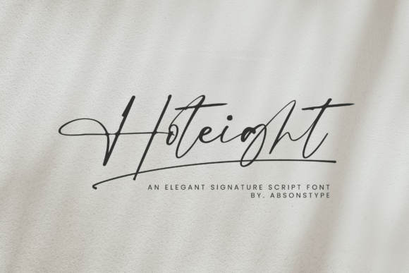 Hoteight: A Signature Script Font for Handmade Brands