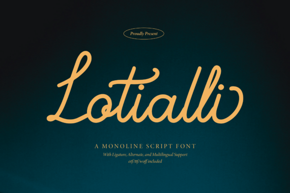 Lotialli Font: Elegant Monoline Script for Handmade Labels & Printables