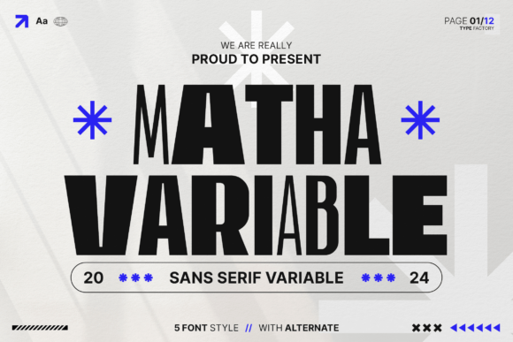 Matha: A Versatile Sans Serif Typeface for Editorial Design