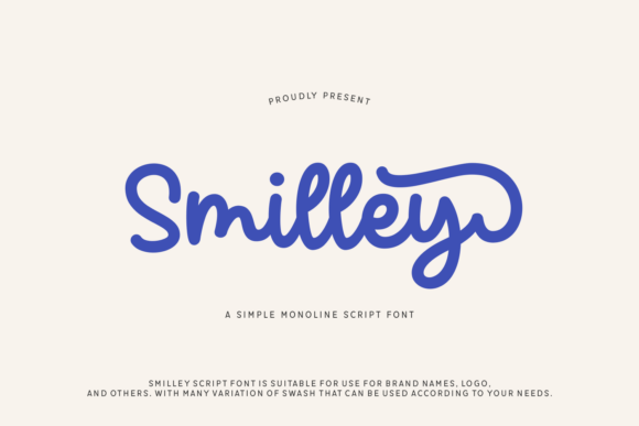 Smilley: A Cheerful Monoline Script Font for Modern Branding