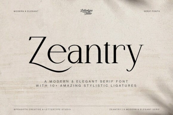 Zeantry: A Refined Serif Font for Timeless Brand Identity